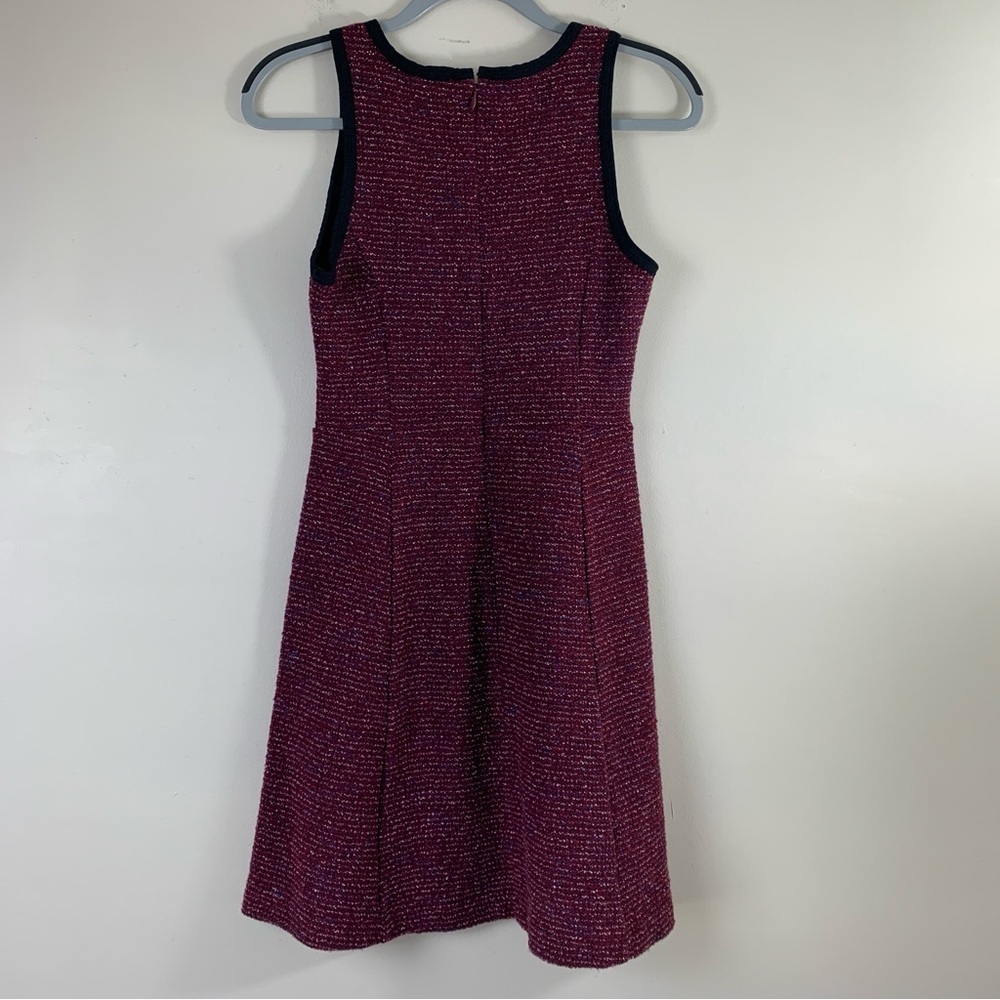 J. Crew Mini Sleeveless Tweed Fit & Flare Wool Blend Dress 2 - Picture 6 of 12